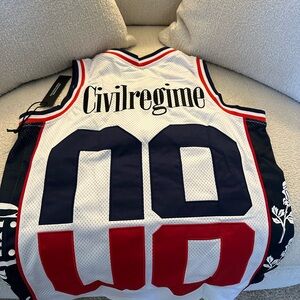 Civil Regime Men's White and Blue Jersey